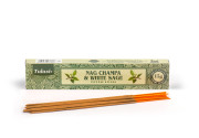 Tulasi Incense Nag Champa Blends: Nag Champa & White Sage  (12 packs x 24 units = 288 packs)