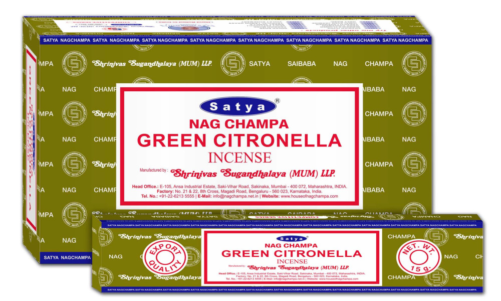 Satya Competitive Series: Green Citronella (12 packs x 50 units = 600 packs)