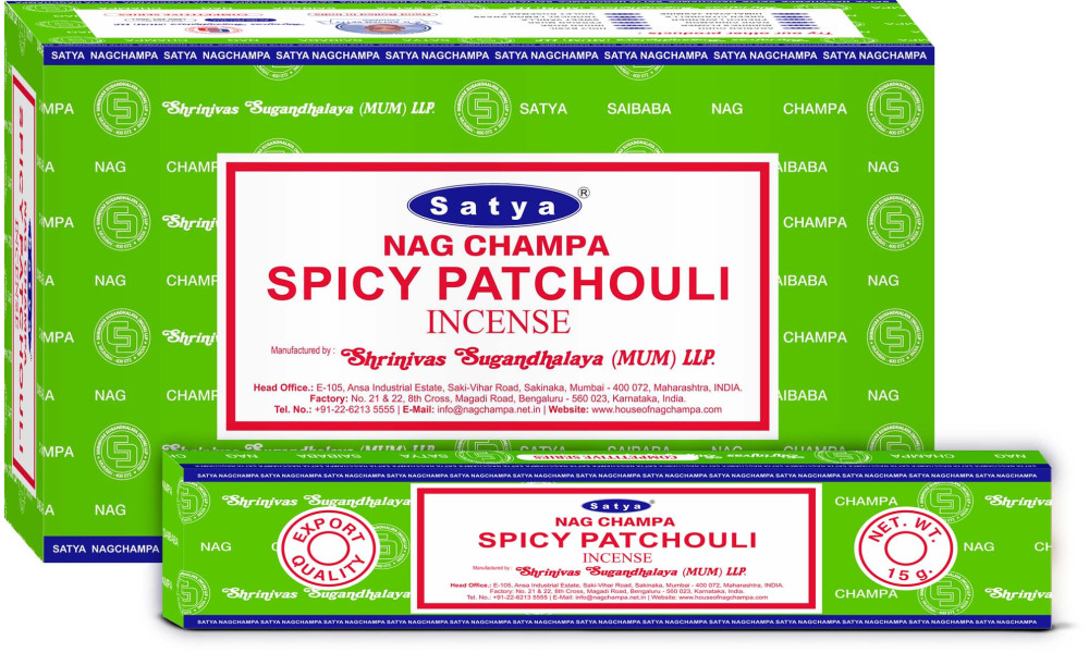 Satya Competitive Series: Spicy Patchouli (12 packs x 50 units = 600 packs)