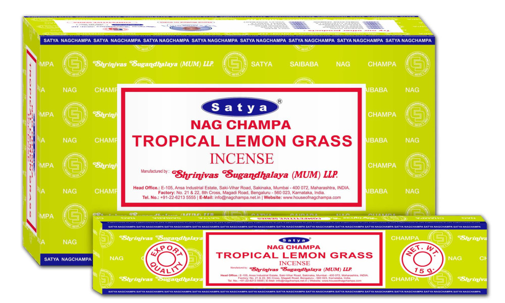 Satya Competitive Series: Tropical Lemon Grass (12 packs x 50 units = 600 packs)