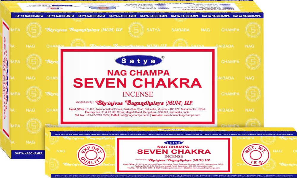 Satya VFM Range: Seven Chakra  (12 packs x 50 units = 600 packs)