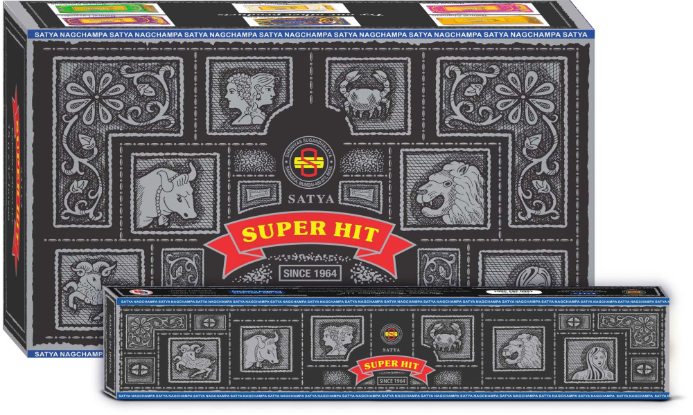 Satya Super Hit Incense 15gms (12 packs x 50 units = 600 packs)