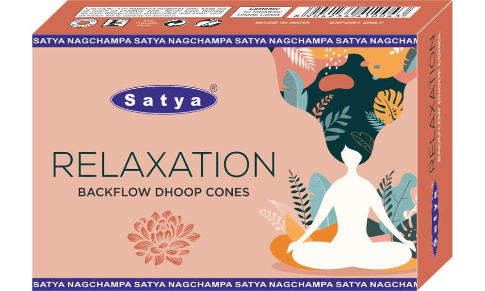 Satya Premium Backflow Cones: Relaxation (12 packs x 30 units = 360 packs)