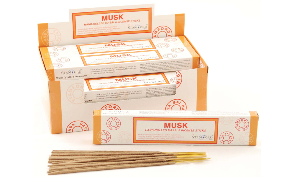 Stamford Masala Classic incense sticks: Musk (12 packs x 24 units = 288 packs)